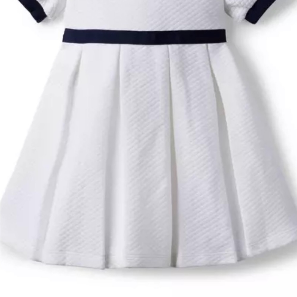 Janie and Jack Quilted Puff Sleeve Jacquard Dress Size 6